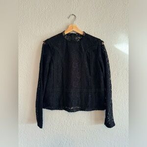 Zara lace zip back top size M